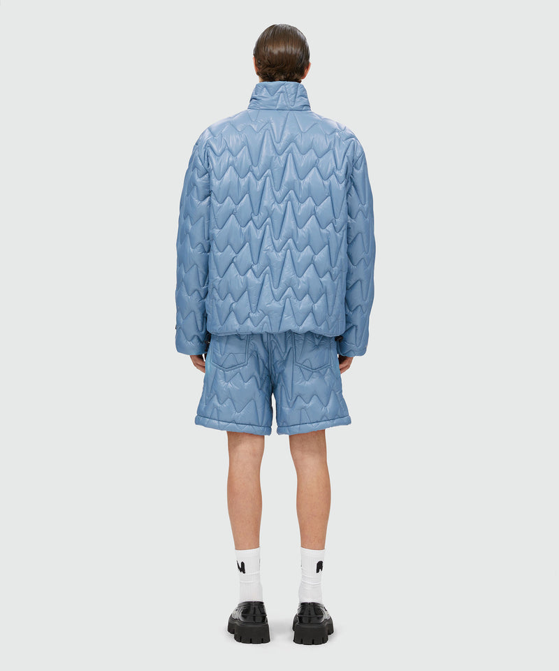 Quilted jacket with "TheMwave" motif LIGHT BLUE Men 