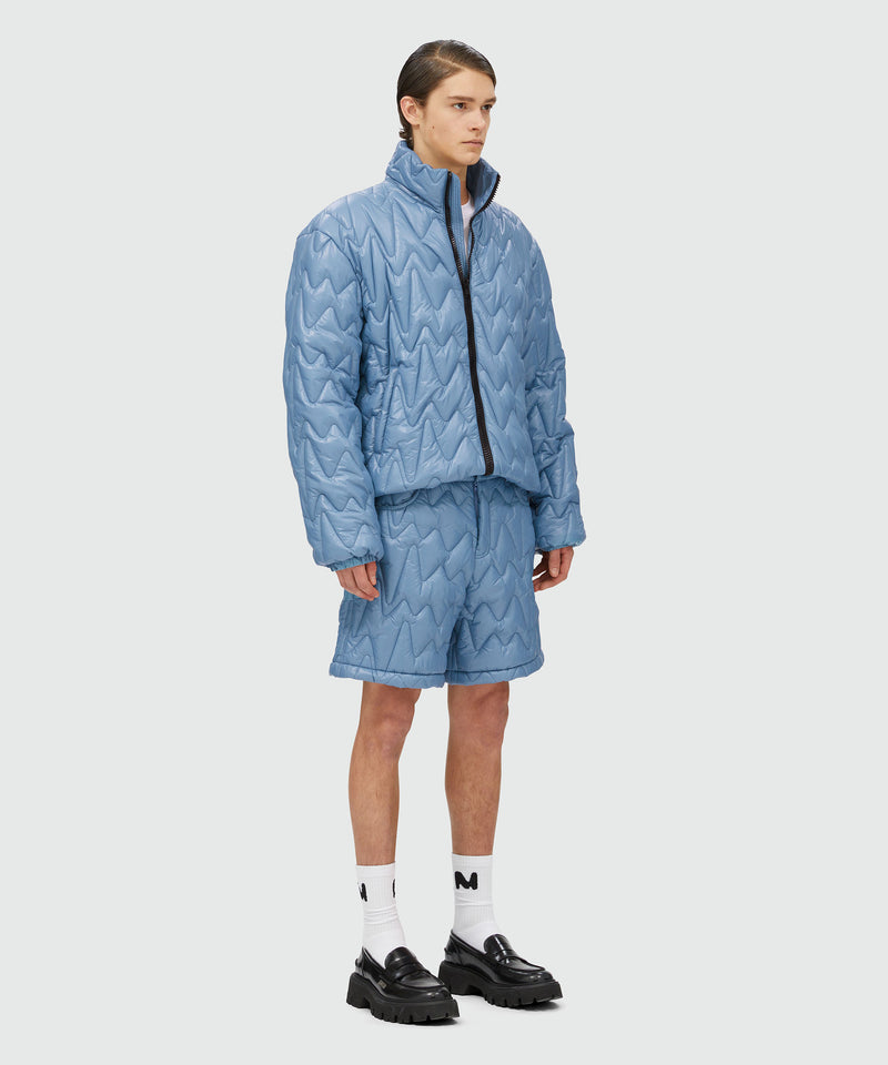 Quilted jacket with "TheMwave" motif LIGHT BLUE Men 