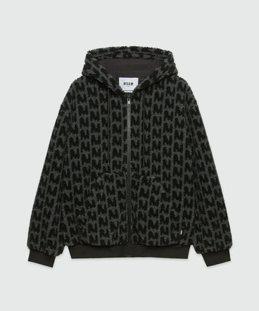 Faux-fur jacquard "TheMwave" jacket