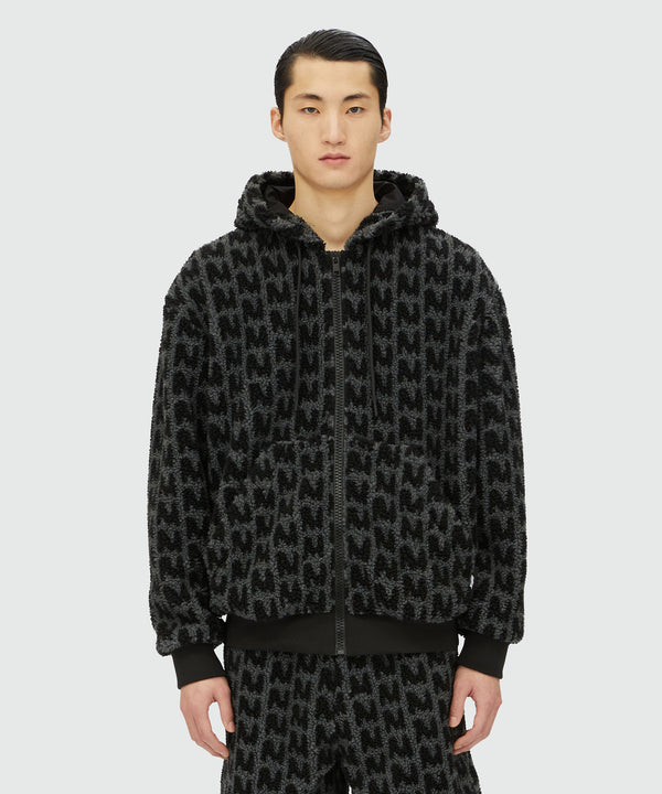 Faux-fur jacquard "TheMwave" jacket