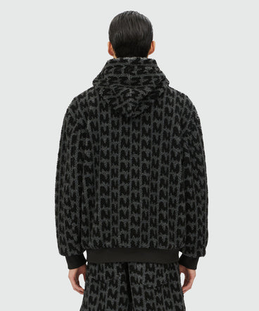 Faux-fur jacquard "TheMwave" jacket