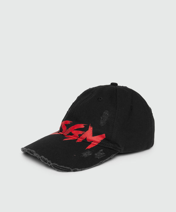 Gabardine baseball cap with brushstroke logo