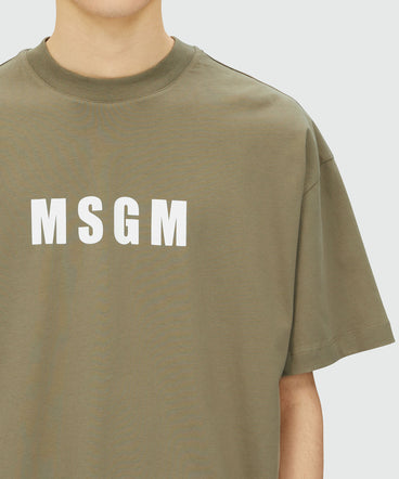 Military green jersey T-shirt with Impact logo