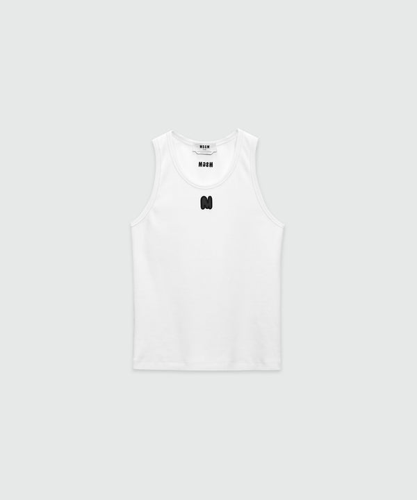 Ribbed jersey "TheMwave" tank top