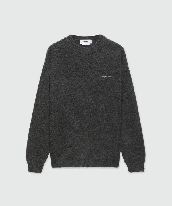 Gray wool sweater