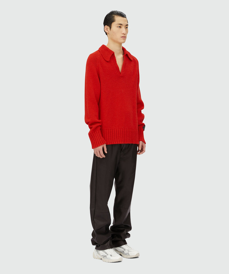 Blended wool MSGM Knitwear sweater RED Men 