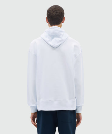 White jersey sweatshirt with box logo print