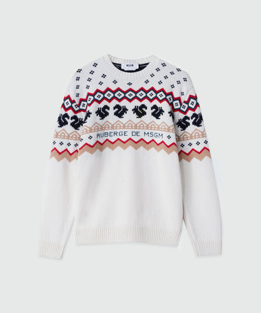 AUBERGE DE MSGM - JACQUARD PULLOVER