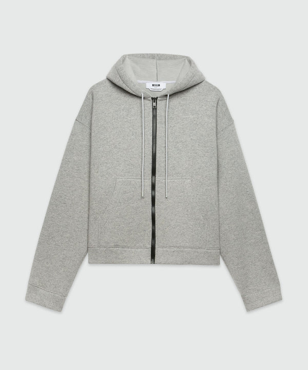 Scuba-effect hooded sweatshirt