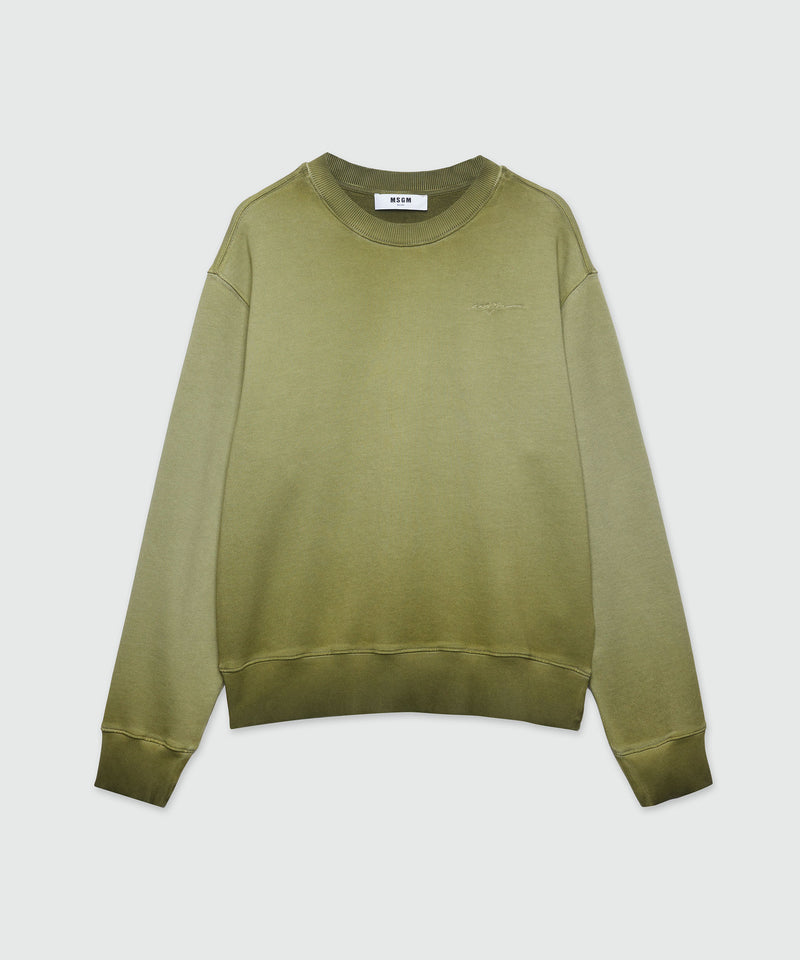 Prewashed jersey crewneck sweatshirt MILITARY GREEN Men 