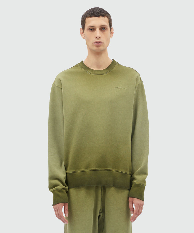 Prewashed jersey crewneck sweatshirt MILITARY GREEN Men 