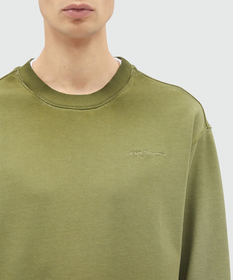 Prewashed jersey crewneck sweatshirt MILITARY GREEN Men 