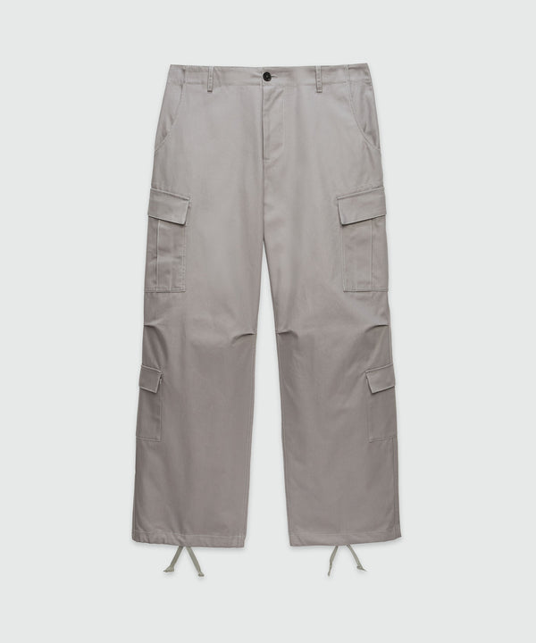 Pantalone cargo in gabardina di cotone