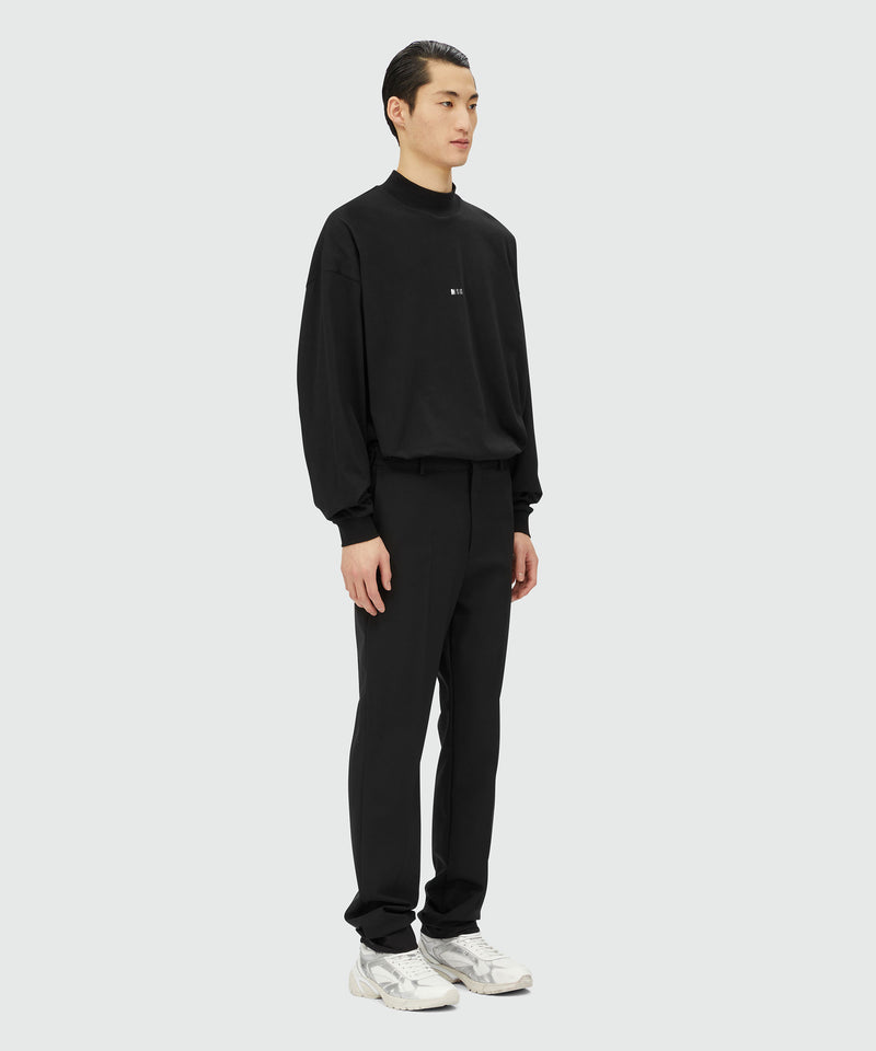 Virgin wool cigarette pants BLACK Men 