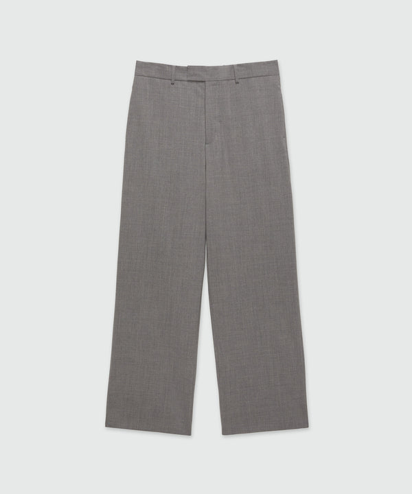 Gray virgin wool trousers