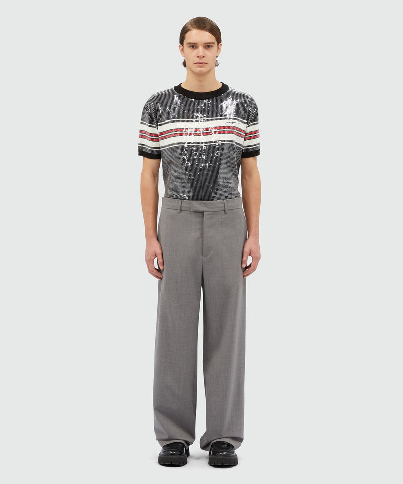 Gray virgin wool trousers GREY Men 