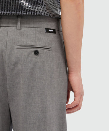 Gray virgin wool trousers