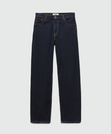 Straight-leg denim pants