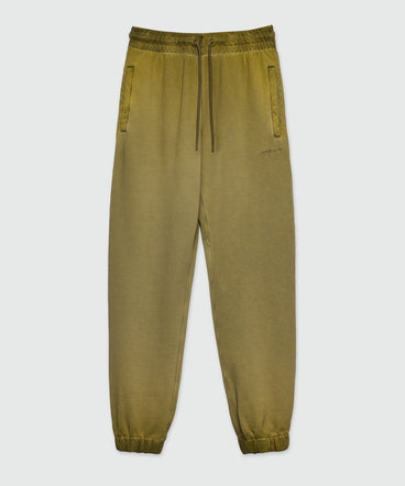 Jersey jogging pants with faded effect