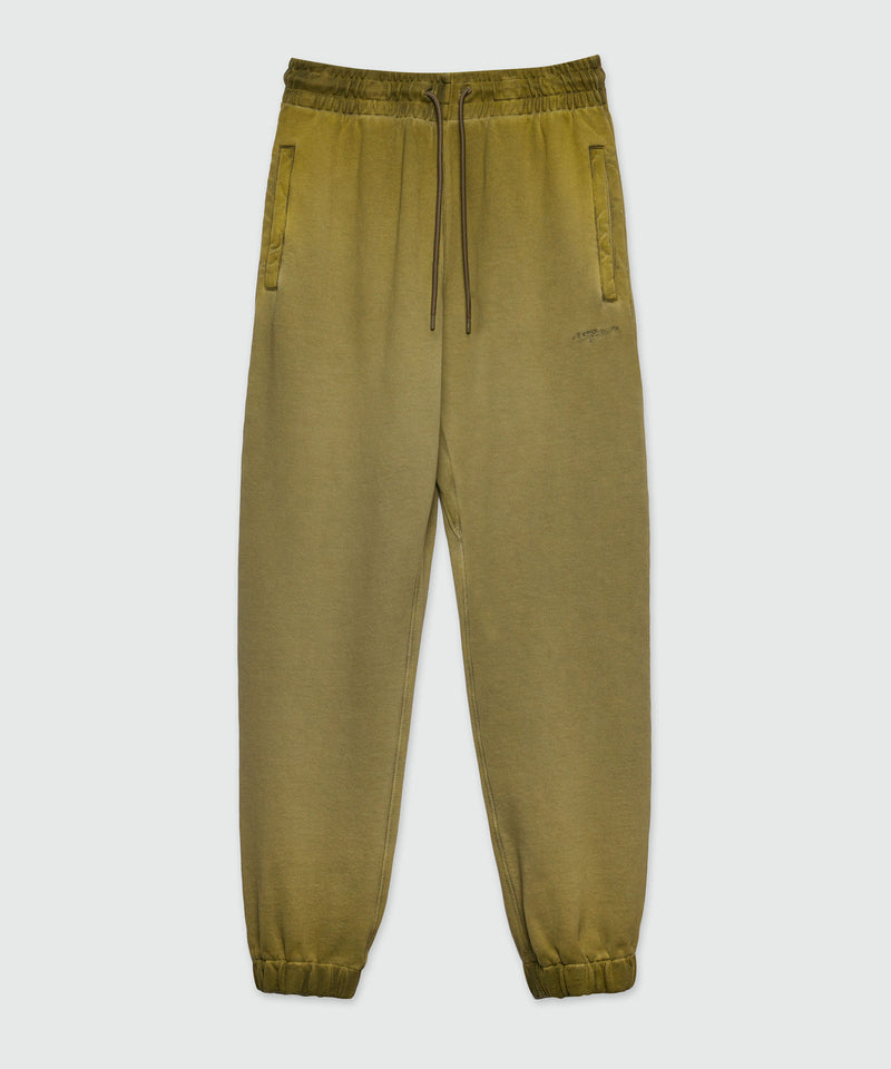 Jersey jogging pants with faded effect MILITARY GREEN Men 