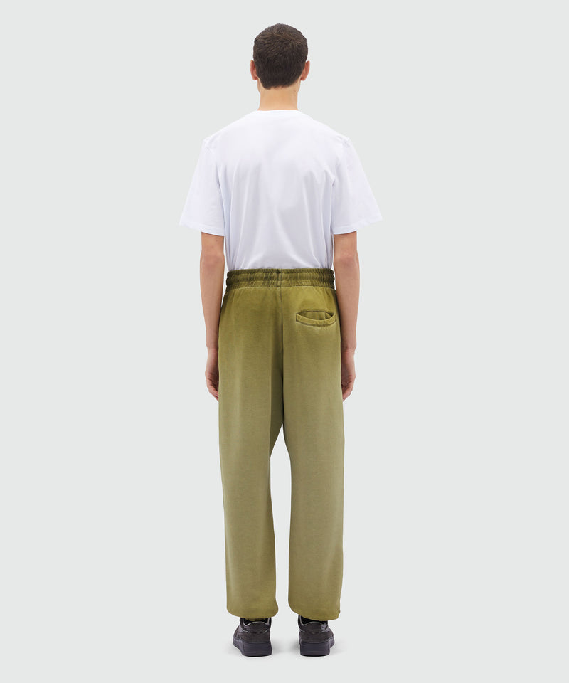 Jersey jogging pants with faded effect MILITARY GREEN Men 