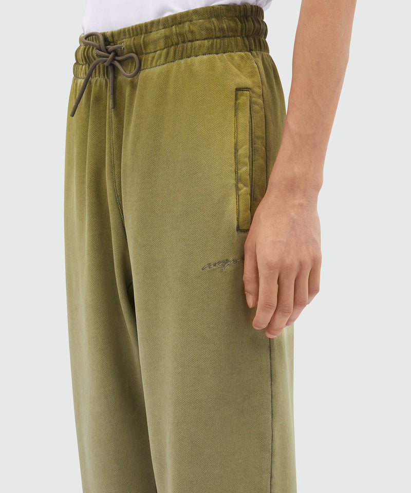 Jersey jogging pants with faded effect MILITARY GREEN Men 