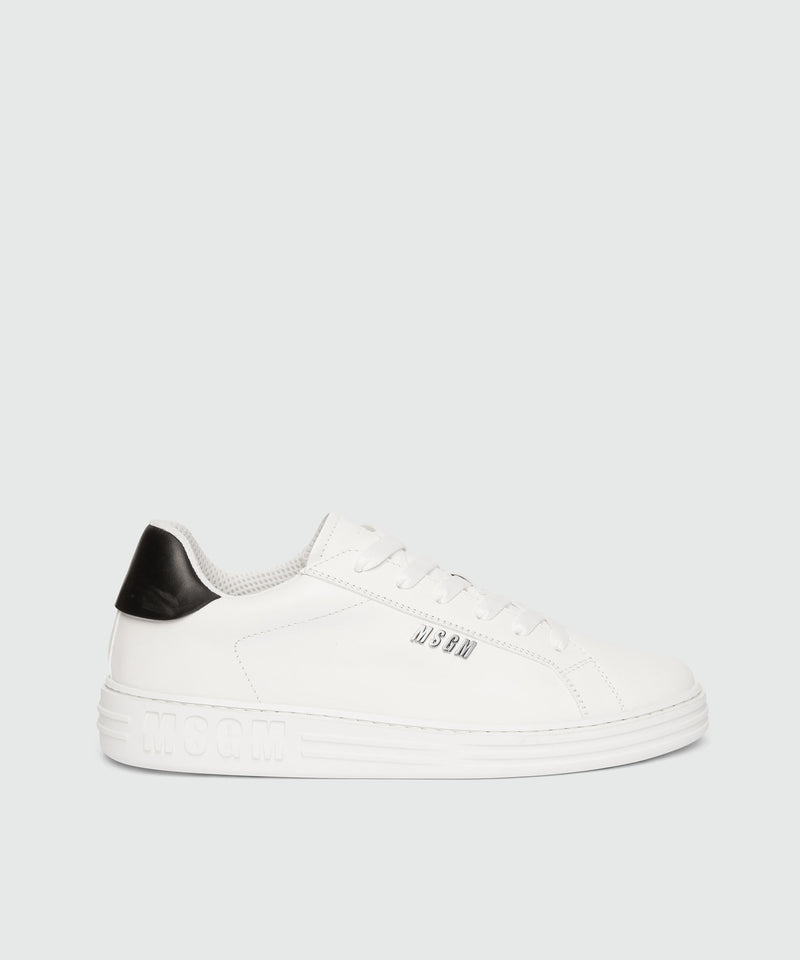 Leather MSGM sneakers BIANCO Uomo 