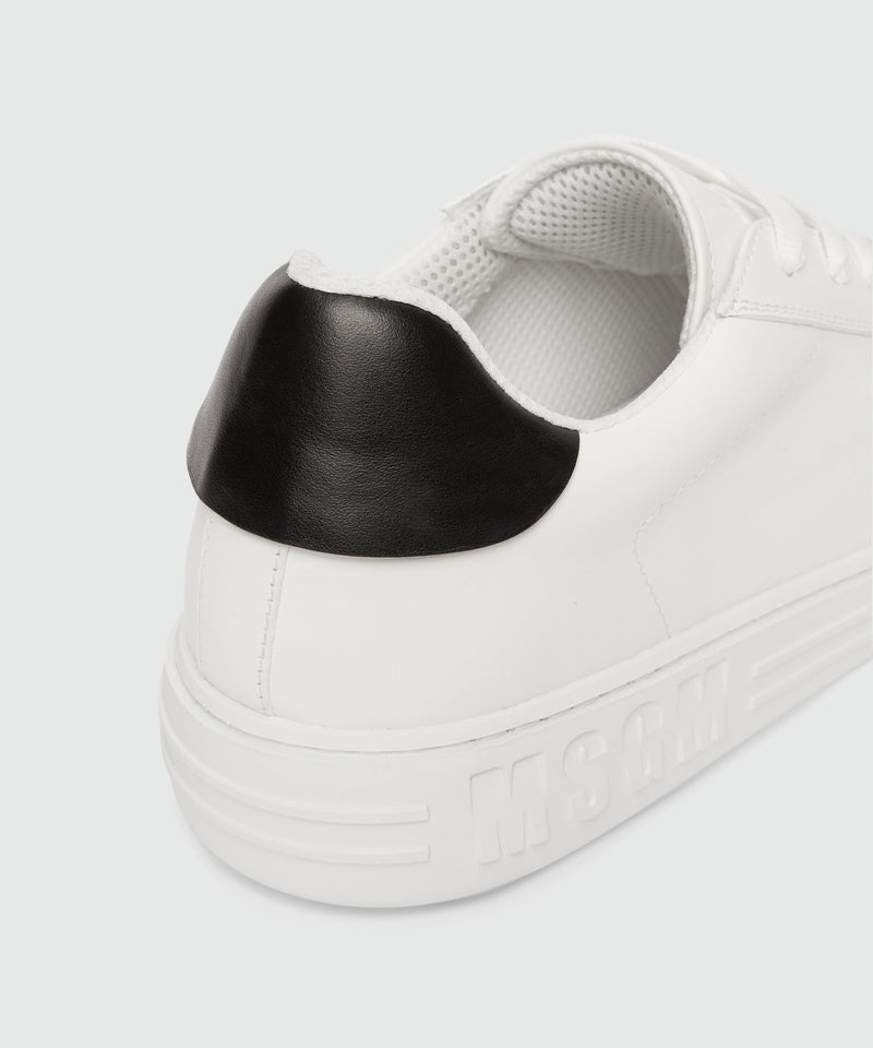 Leather MSGM sneakers BIANCO Uomo 