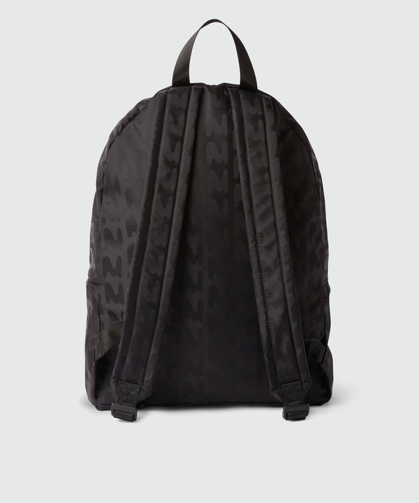 Fabric backpack with "White logo impact" in relief all-over