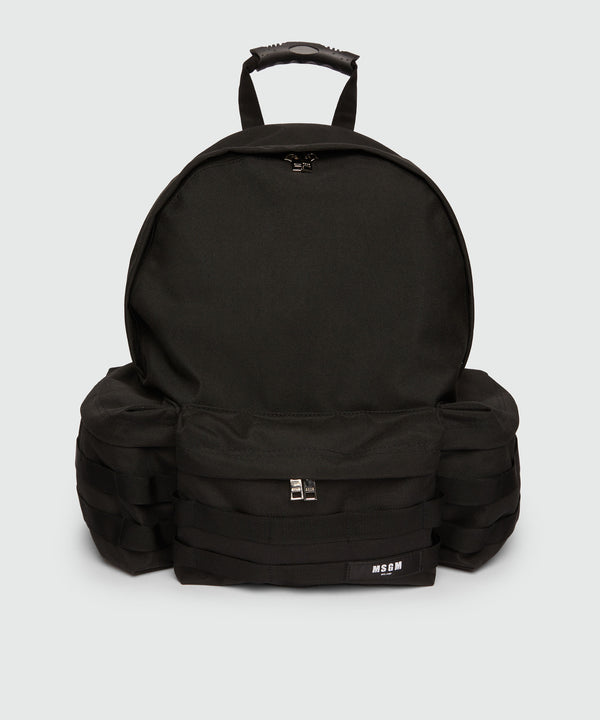 Nylon multi-pocket backpack