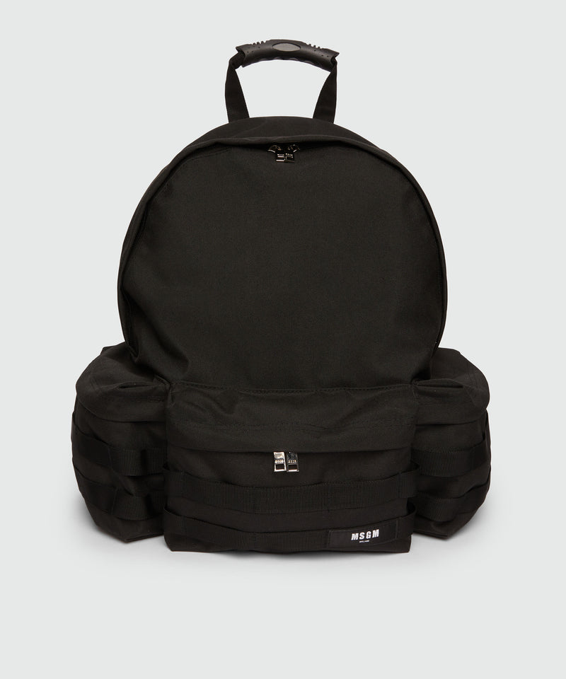 Zaino multi tasca in nylon NERO Unisex 