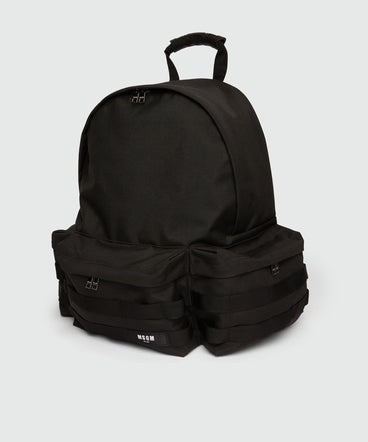 Nylon multi-pocket backpack