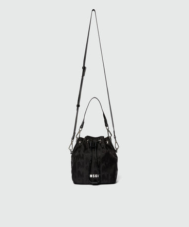 Bucket bag in black Mwave fabric