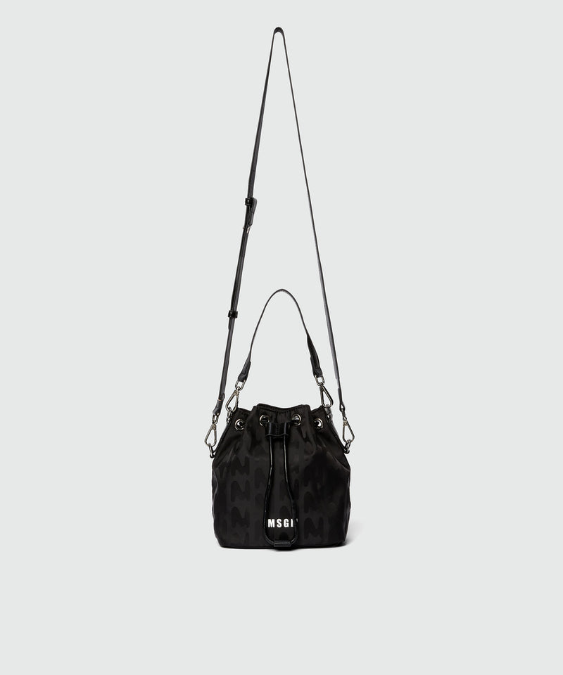 Bucket bag in black Mwave fabric BLACK Unisex 