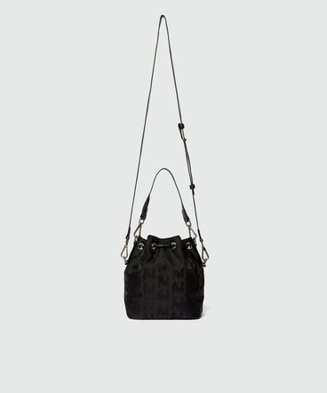 Bucket bag in black Mwave fabric