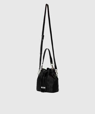 Bucket bag in black Mwave fabric