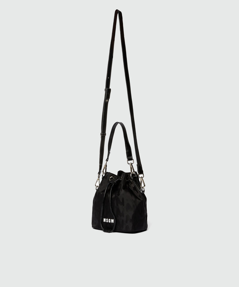 Bucket bag in black Mwave fabric BLACK Unisex 