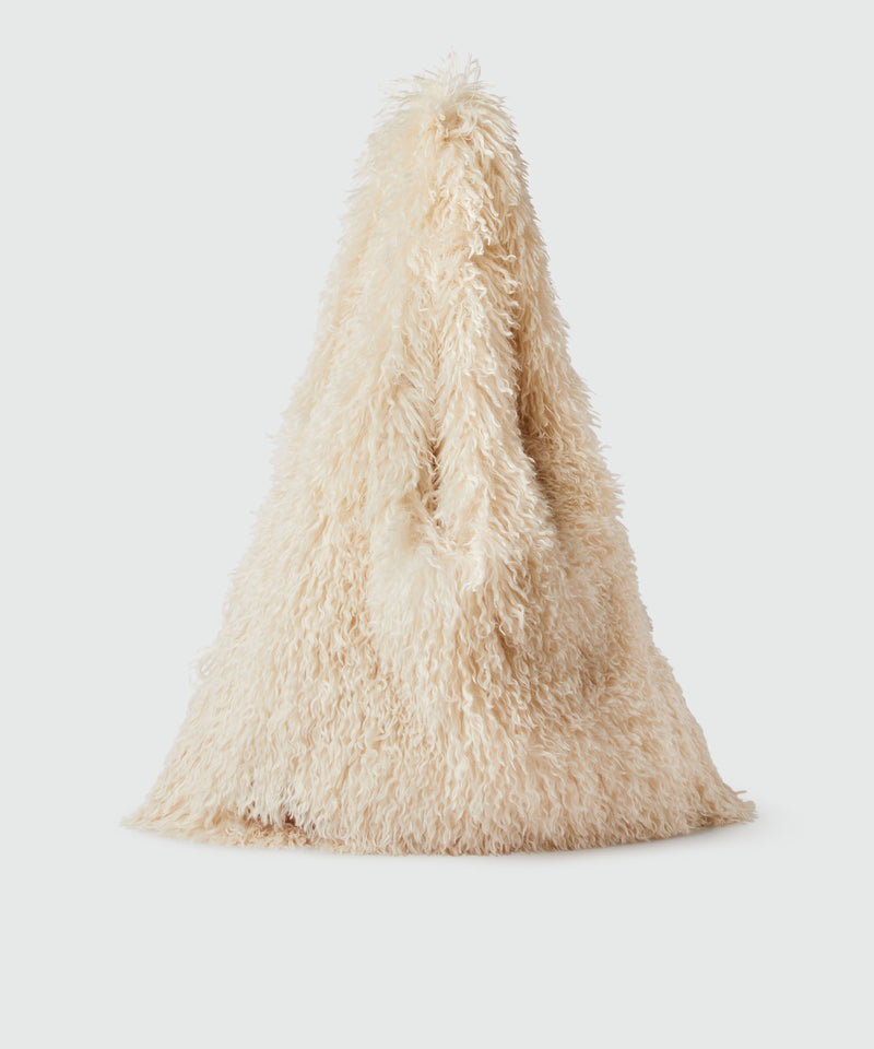 Faux-fur maxi tote bag OFF WHITE Unisex 