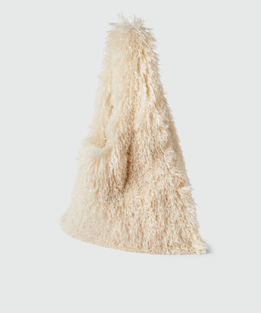 Faux-fur maxi tote bag