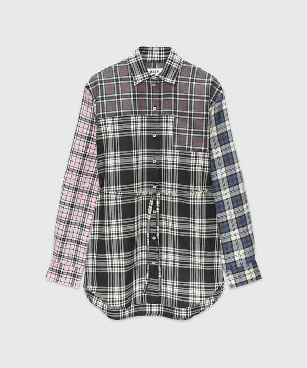 Tartan wool shirt dress