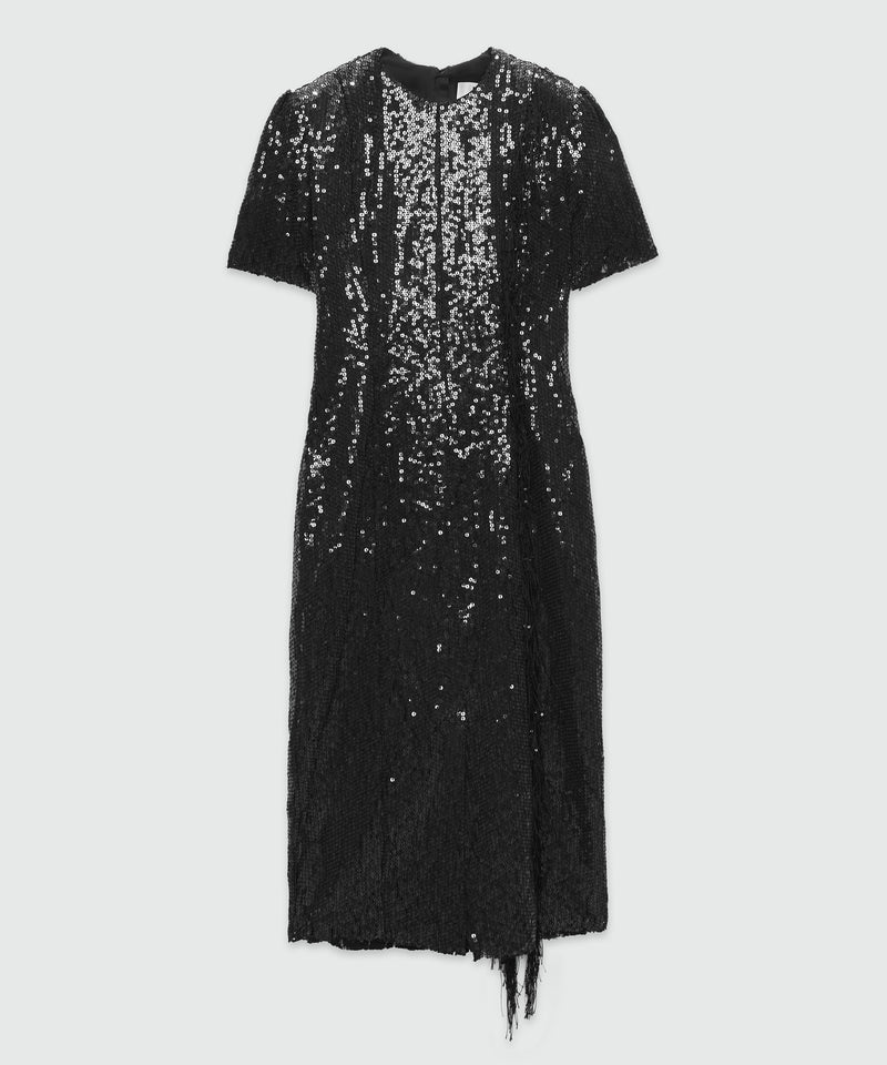 Sequined midi dress with fringe MSGM Official