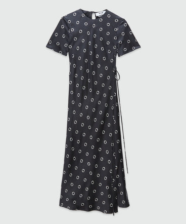 Viscose print midi dress