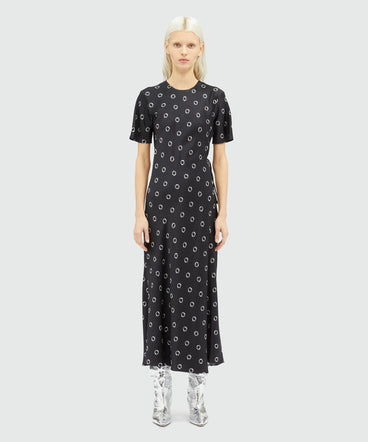 Viscose print midi dress