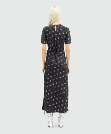 Viscose print midi dress