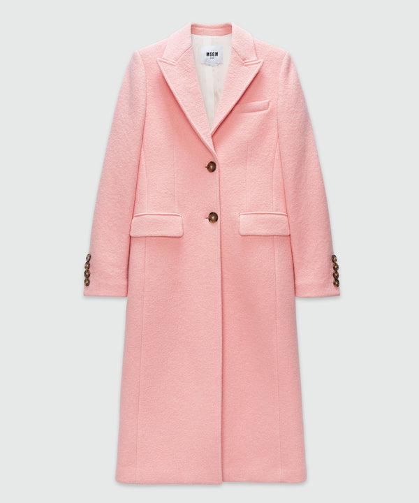 Cappotto monopetto rosa MSGM Tailoring in lana