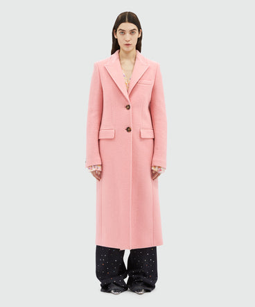 Pink MSGM tailored single-breasted coat  in wool