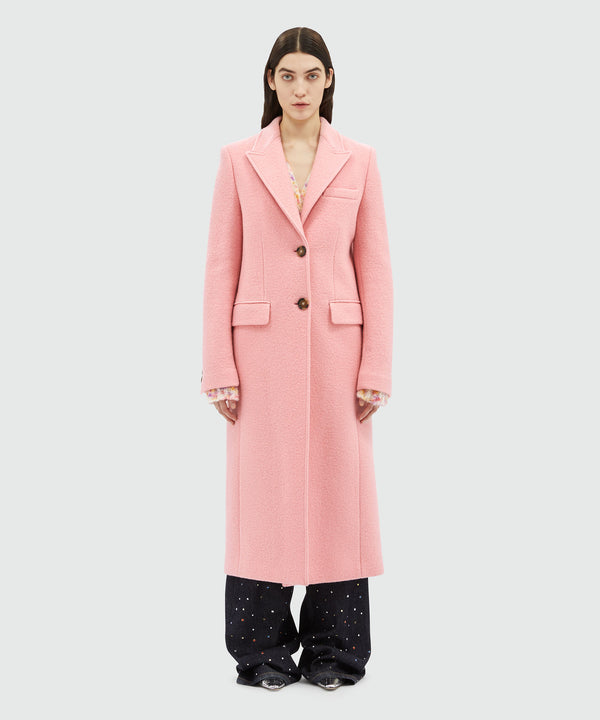 Pink MSGM tailored single-breasted coat  in wool