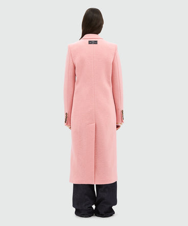 Pink MSGM tailored single-breasted coat  in wool