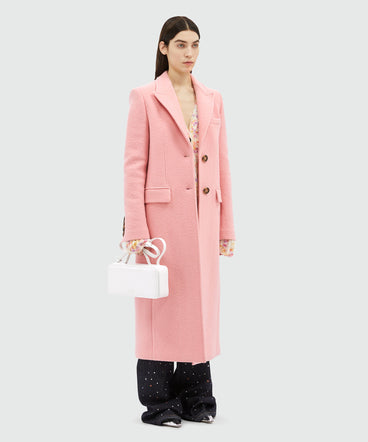 Pink MSGM tailored single-breasted coat  in wool