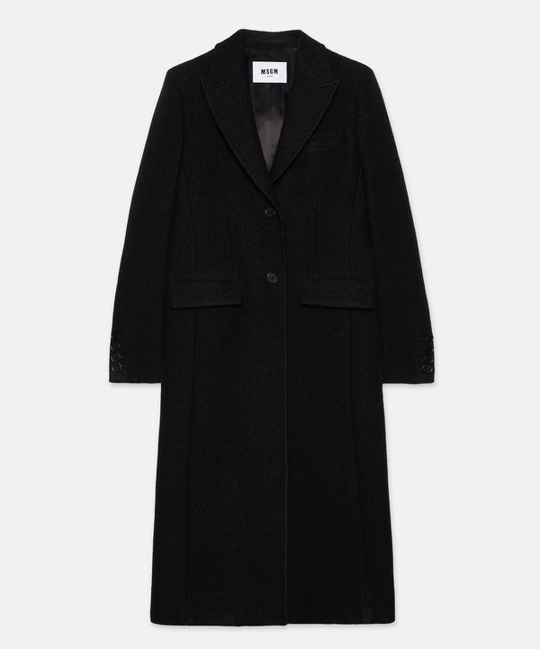 Black MSGM tailored single-breasted coat  in wool